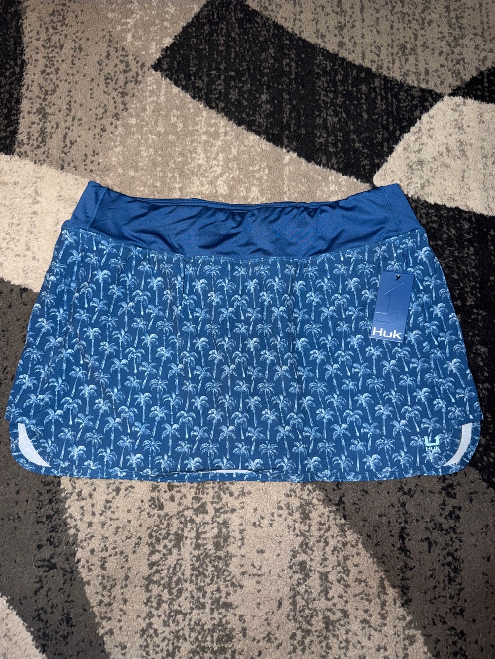 Huk Royal Blue Palm-Print Active Skort